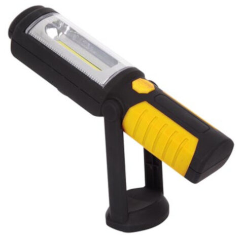 werklamp led batterij 36,5 x 13 cm ABS zwart/geel