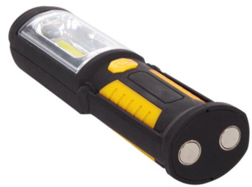werklamp led batterij 36,5 x 13 cm ABS zwart/geel