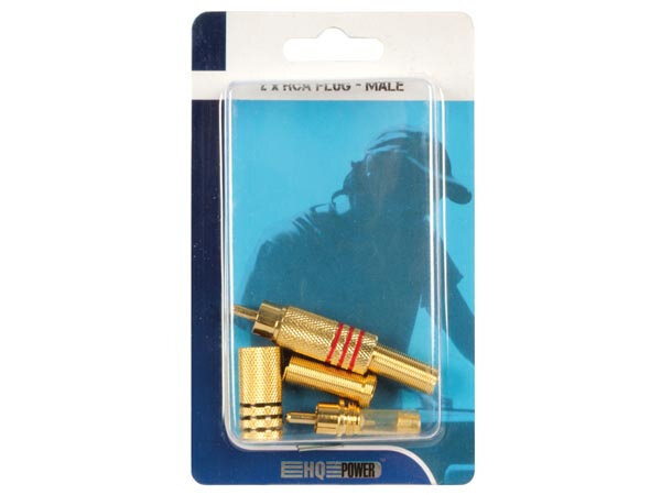 RCA-plugs 4 mm mannelijk nikkel goud 2 stuks