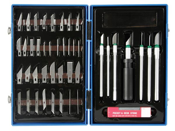 messenset 20 x 12 cm aluminium/staal wit 43-delig