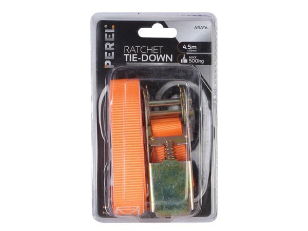 ratelspanband 500 kg 4,5 meter x 25 mm polyester oranje