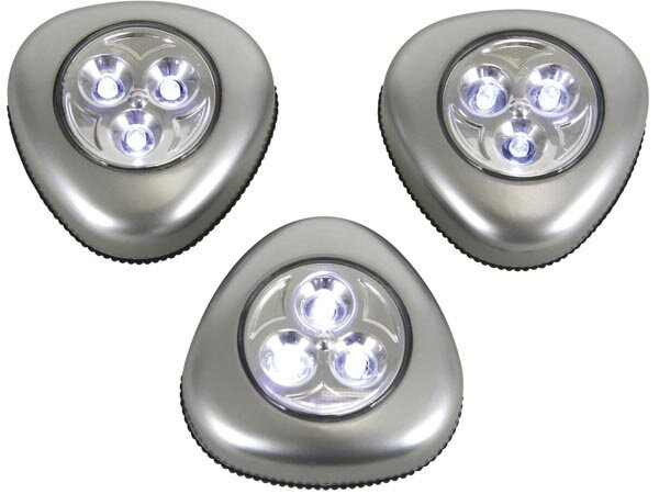 ledlamp zelfklevend 70 x 22 mm zilver 3 stuks