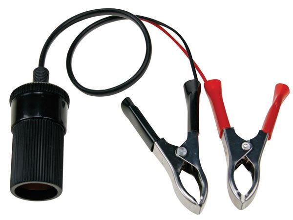 12V-adapter voor sigarettenplug 4A 30 cm staal zwart