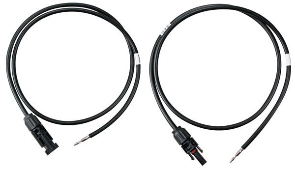 ingangskabel met connector 1 meter zwart 2 stuks