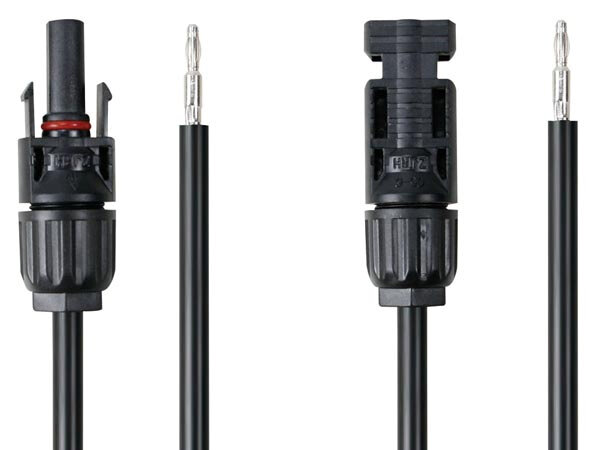 ingangskabel met connector 1 meter zwart 2 stuks