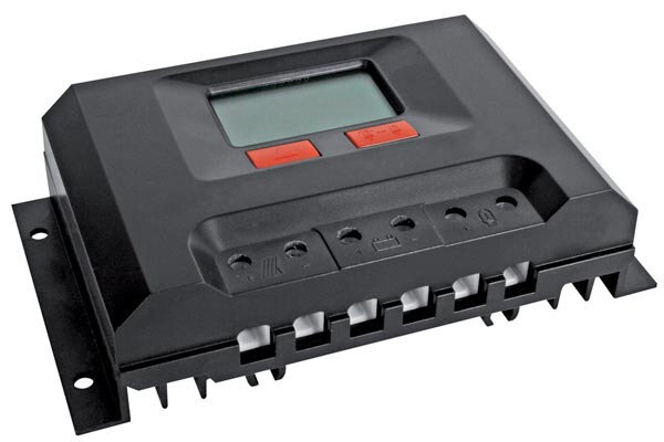 PWM-laadregelaar 30A/12VDC/300W 16 x 9,5 cm zwart