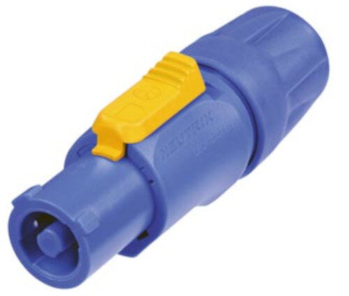 kabelbus Powercon 3-polig 10 x 4,5 cm blauw/geel