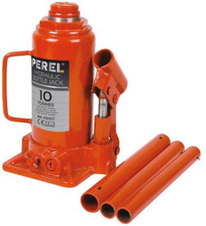 potkrik hydraulisch 10 ton 20,5-39 cm staal oranje