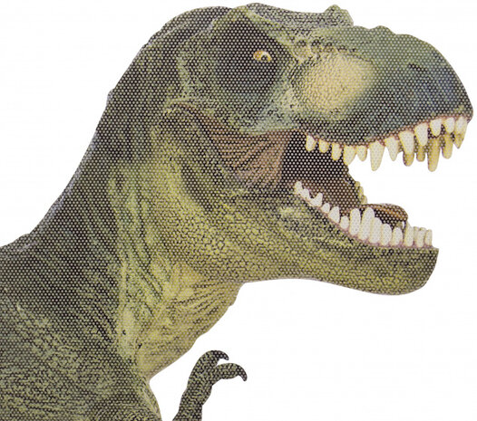 autoraamsticker T-Rex 20 cm vinyl groen
