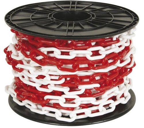 signalisatieketting 25 meter x 8 mm rood/wit