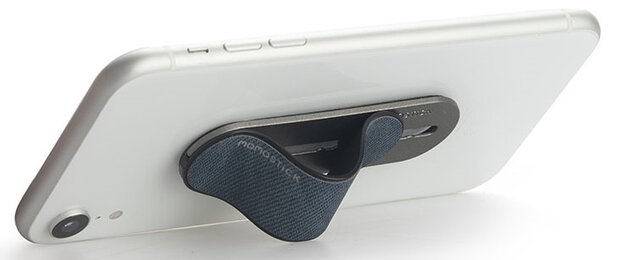 telefoonhouder zelfklevend 8 cm ABS/polypropyleen blauw