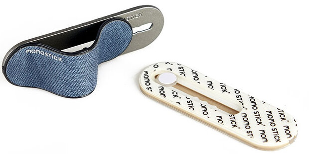 telefoonhouder zelfklevend 8 cm ABS/polypropyleen blauw