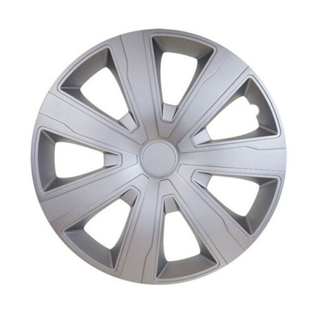 wieldoppen Tenzo 15-inch ABS zilver 4-delig