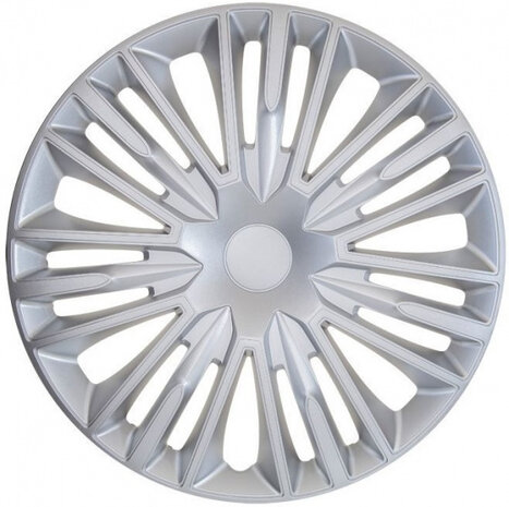 wieldoppenset Jerez 15 inch ABS zilver 4 stuks