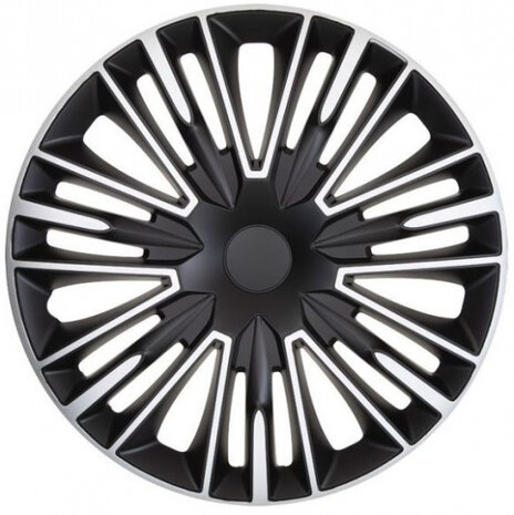 wieldoppenset Jerez 16 inch ABS zilver/zwart 4 stuks