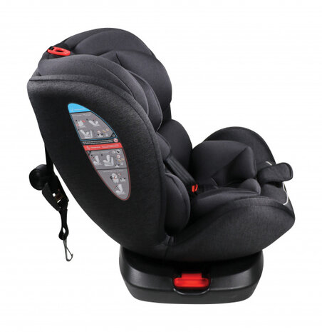autostoeltje groep 0/1/2/3 Isofix grijs/zwart