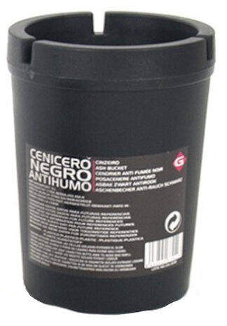 asbak Antirook 10 x 13 cm zwart