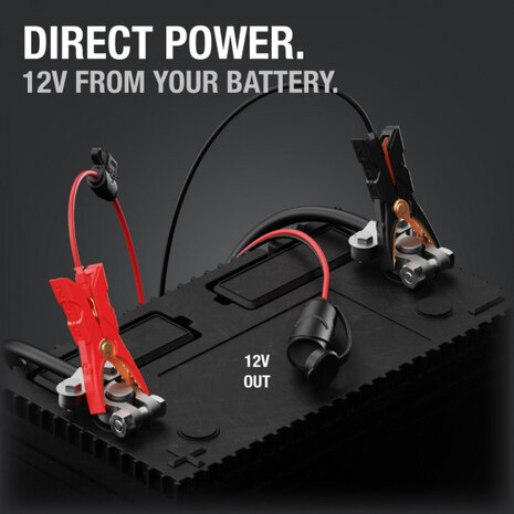 12V-adapterstekker met accuklemmen GC017
