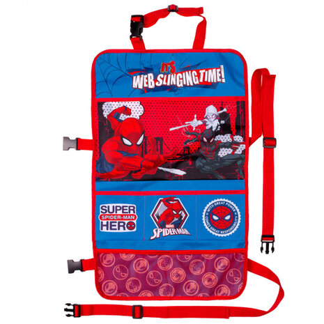 autostoel organizer Spider-Man junior 58 x 35 cm rood