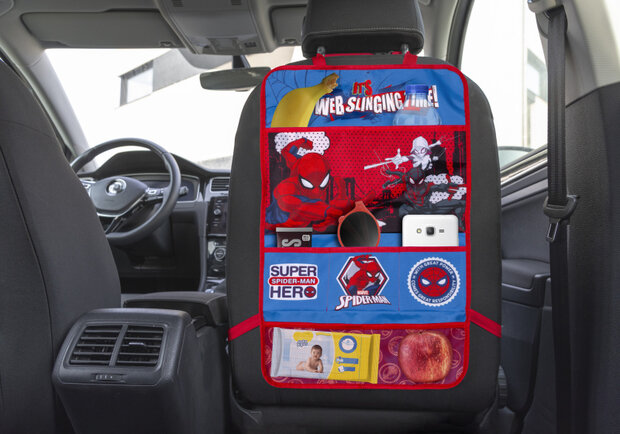 autostoel organizer Spider-Man junior 58 x 35 cm rood