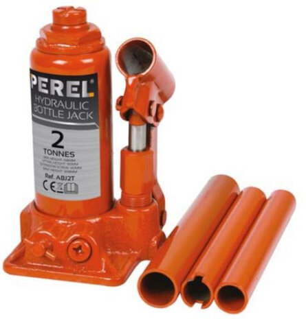 potkrik hydraulisch 2 ton 15,8 x 30,8 cm staal oranje