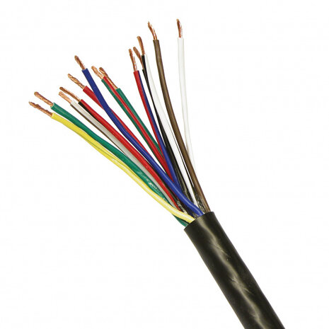 elektriciteitskabel 13-Aderig 25 meter rubber zwart