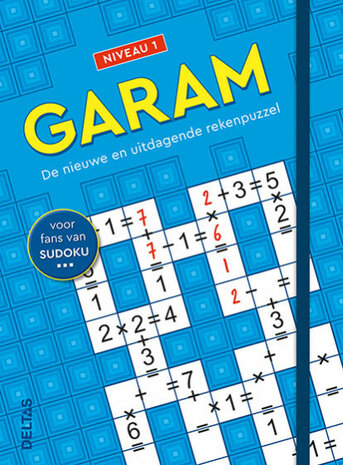 puzzelboek Garam niveau 1 blauw