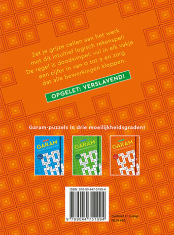puzzelboek Garam Niveau 3 oranje