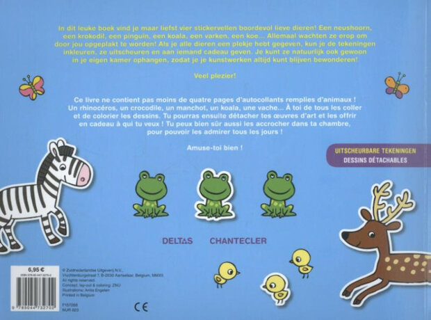 kleur- en stickerboek color &amp; sticker fun: lieve dieren