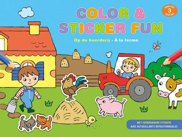 color &amp; sticker fun - op de boerderij
