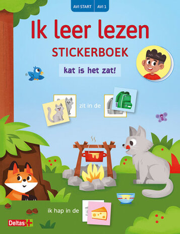 ik leer lezen stickerboek - Kat is het zat!