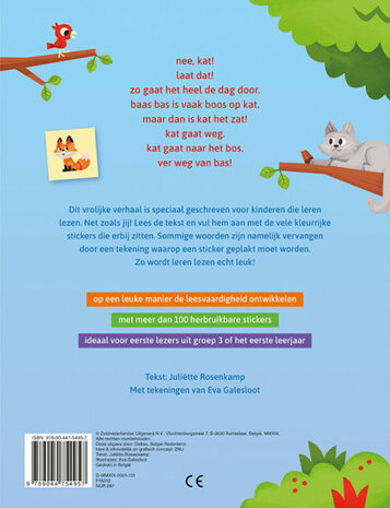 ik leer lezen stickerboek - Kat is het zat!