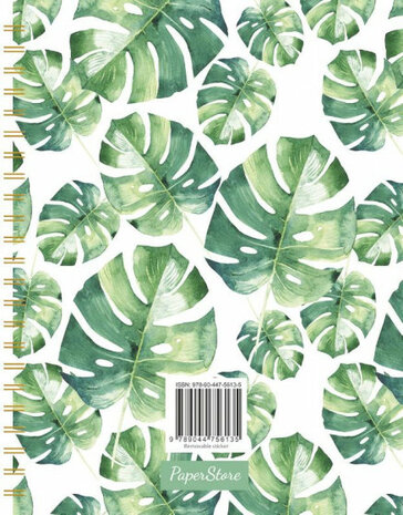 Leaves spiraalboek groot (ruiten)