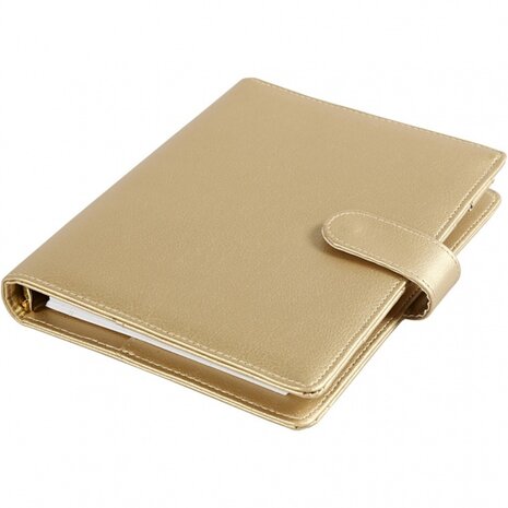 dagboek ringband 19 x 23,5 cm goud