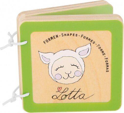 houten babyboekje Lotta de schaap 9 cm