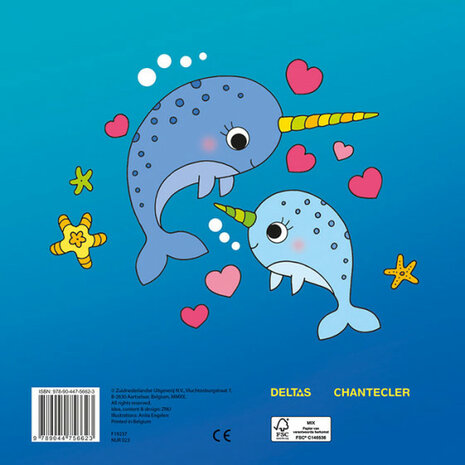 kleurboek Color Fun junior 22 cm papier blauw