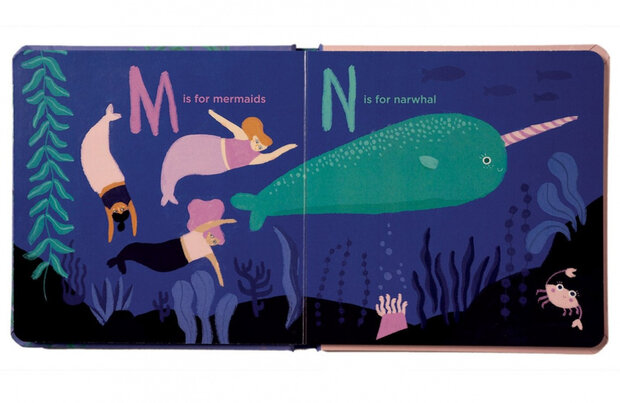 babyboek A Mermaid&#039;s ABCs junior 14,6 cm karton