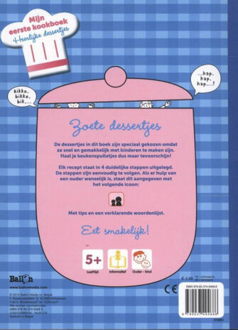 kookboek Dessert junior 27 x 20 cm papier blauw