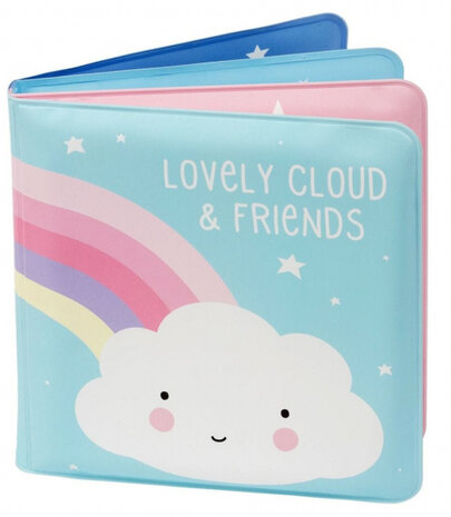 badboekje Cloud&amp;Friends 12 cm foam blauw/roze