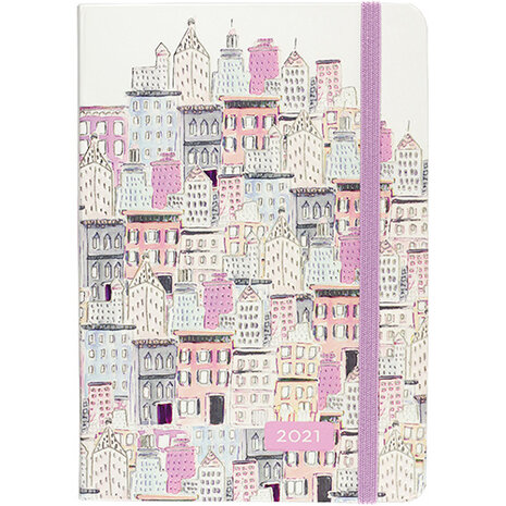 agenda Twilight City 12,7 x 17,8 cm papier roze