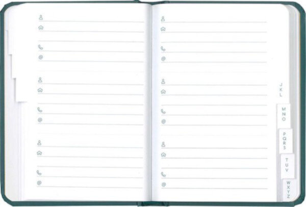 adresboek Tropical 14,8 cm papier/karton groen