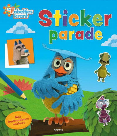 stickerboek De Fabeltjeskrant junior 24,5 cm papier blauw