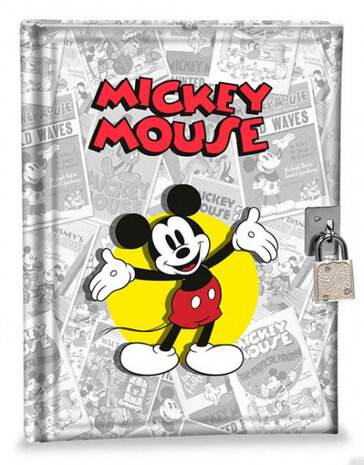 dagboek Mickey Mouse junior 16 x 21 cm papier grijs