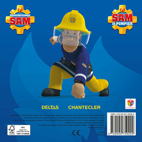 kleurboek brandweerman Sam blauw