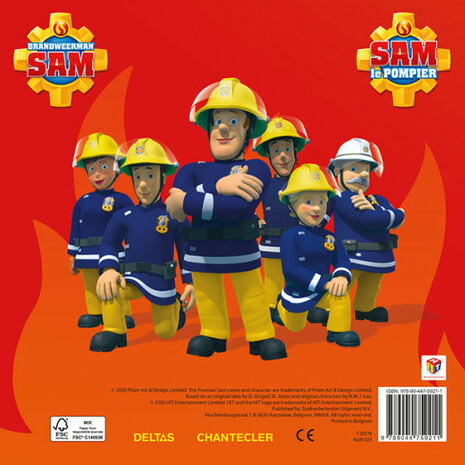 kleurboek brandweerman Sam junior oranje