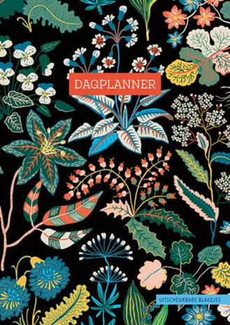dagplanner Floral Black 21 x 15 cm papier