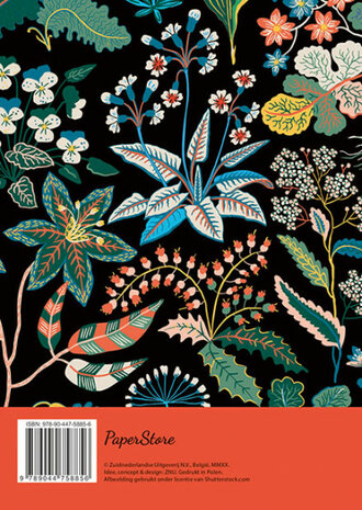 dagplanner Floral Black 21 x 15 cm papier