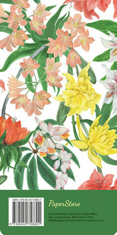 to do-lijst Tropical Flowers 22 x 11 cm papier