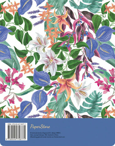 menuplanner Tropical Flowers 17 x 22 cm papier