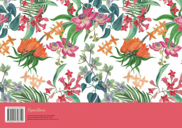 weekplanner Tropical Flowers 30 x 21 cm papier